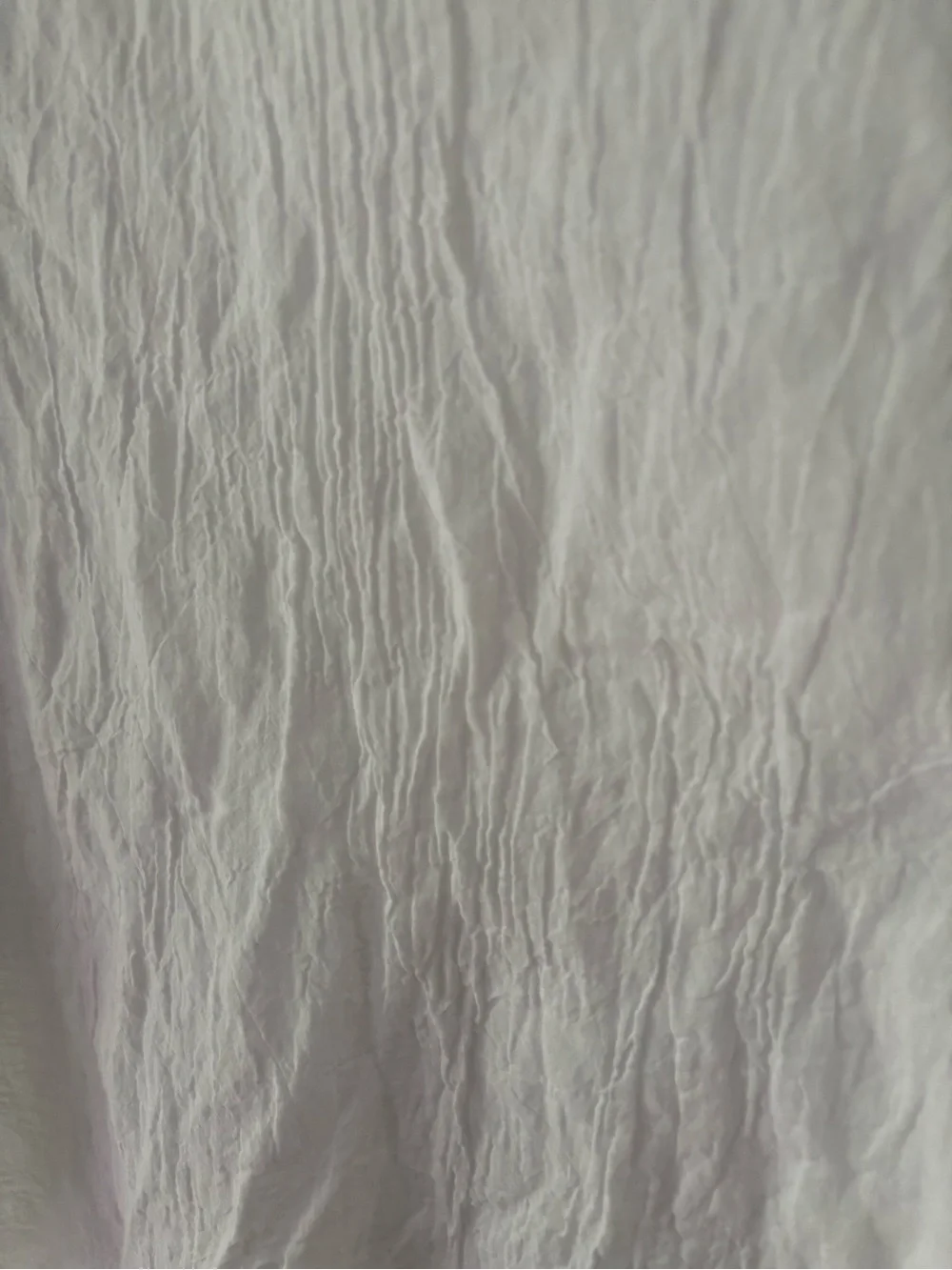 Made in Italy White Cotton Gauze Blouse S Crinkled Sheer Lightweight Relaxed Fit - Picture 4 of 11